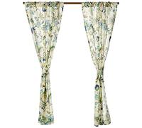 Ellis Cortina Brissac adaptados par Panel con Abrazaderas, 70 x 63 cm, Rojo, Azul, 70 x 63 Tieback