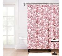 Ellis Curtain Victoria Park Toile - Cortina de Ducha para baño, Color Rojo