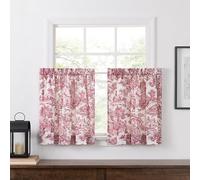 Ellis Curtain Victoria Park Toile - Cortinas a Medida, 172,7 x 76,2 cm, Color Rojo