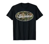 Ellis Island Camouflage American Heritage Graphic Camiseta