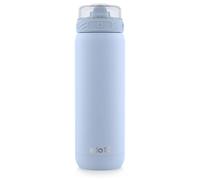 Ello Cooper - Botella de agua de acero inoxidable de 22 onzas con popote y asa de transporte, doble pared y metal aislado al vacío, tapa de bloqueo a prueba de fugas con boquilla de silicona suave,