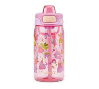 Ello Kids Pop & Fill - Botella de agua de plástico Tritan de 16 onzas con tecnología de llenado rápido, tapa de bloqueo a prueba de fugas, sin BPA, apta para lavavajillas, para la escuela, loncheras