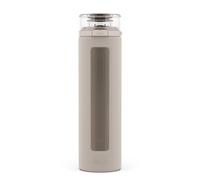 Ello Syndicate 20oz Reusable Glass Water Bottle with One-Touch Leak Proof Flip Lid Protective Non-Slip Silicone Sleeve Carry Loop for Coffee Tea an