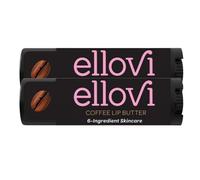 Ellovi Bálsamo labial natural, café, lo suficientemente puro para comer, hecho de 6 ingredientes veganos, cuidado labial hidratante para todo el día (paquete de 2)