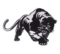 ELLU Parche de Pantera Negro Blanco Cosido en Camiseta, Bolso, Chaqueta, Vaqueros, Insignia Bordada