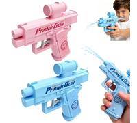 ELLXEN 2 pistolas de agua para bromas, pistola de agua inversa de la parte delantera y trasera, juguete de cuerda, ideal para el verano, la piscina, la playa y las bromas
