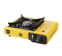 ELMA Camping Gas Portatil, Hornillo Camping Gas Dual Outer Start | Incluye Maletín, Regulador de Llama Variable, 34 x 28 x11 cm, 2,3 Kw, Amarillo