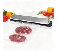 ELMA Envasadora al Vacío Doméstica V Slim, Máquina al Vacío de Alimentos | Tamaño Compacto, Fácil Almacenaje | 36,7 x 9,6 x 5,9 cm, 100W, con Bolsas de Envasar al Vacío Alimentos Incluidas