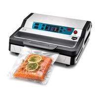 ELMA Envasadora al Vacío Profesional Digit Free | 20 L/min | Acero Inoxidable | Pantalla LED | Sellado MOIST para Húmedos, Función Marinado | Portarrollos con Cutter | Uso Intensivo