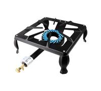 ELMA Hornillo a Gas de Fundición Compatible con Gas Butano y Gas Propano 40x 40x16cm I Válvula de Seguridad e Instrucciones de Montaje Incluido