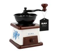 ELMA Molino de Café Decorativo, Molinillo de Cerámica Vintage Estilo Retro | Pieza Decorativa para Cocina, Salón o Cafetería | No Muele Café, 12,5 x 12,5 x 17 cm, Color Oscuro