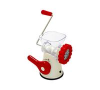 ELMA Picadora de Carne Manual I Máquina Trituradora de Carne con Manivela I Incluye Accesorios I 1 bandeja, 2 discos de Acero Inoxidable