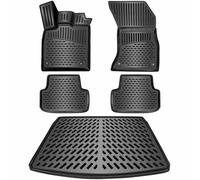 ELMASLINE 3D Alfombrillas de Goma & Bandeja Maletero Kit para Audi A6 III (C7)