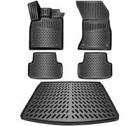ELMASLINE 3D Tappetini Gomma e Vasca Baule per Audi A4 (B9) camioneta (Avant) 2015-2025 | Tappetini Auto | Vasca per il bagagliaio | Accessori Auto