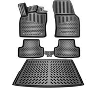 ELMASLINE 3D Tappetini Gomma e Vasca Baule per Audi A6 (C8) camioneta (Avant) 2018-2025 | Tappetini Auto | Vasca per il bagagliaio | Accessori Auto