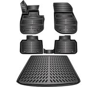 ELMASLINE 3D Tappetini Gomma e Vasca Baule per BMW IX1 2022-2026 (U11 BEV) | ¡Solo Compatible con LA VERSIÓN ELÉCTRICA! | Tappetini Auto | Vasca per il bagagliaio | Accessori Auto