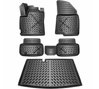 ELMASLINE 3D Tappetini Gomma e Vasca Baule per Dacia Sandero 3 (III) 2021-2026 | No Cabe en el Piso de Carga Variable | Tappetini Auto | Vasca per il bagagliaio | Accessori Auto