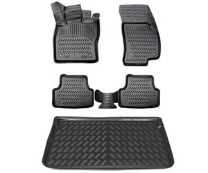 ELMASLINE 3D Tappetini Gomma e Vasca Baule per Opel Astra K Desde 2015 Compacto | Diseño | Tappetini Auto | Vasca per il bagagliaio | Accessori Auto