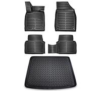 ELMASLINE 3D Tappetini Gomma e Vasca Baule per Skoda ENYAQ IV 2021-2026 (Solo Cabe en el Piso de Carga Superior) | Tappetini Auto | Vasca per il bagagliaio | Accessori Auto