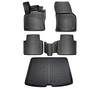ELMASLINE 3D Tappetini Gomma e Vasca Baule per Skoda KODIAQ 2016-2024 | 1ra generación | Tappetini Auto | Vasca per il bagagliaio | Accessori Auto