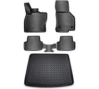 ELMASLINE 3D Tappetini Gomma e Vasca Baule per Skoda Kodiaq Desde 2016 7 plazas | Tappetini Auto | Vasca per il bagagliaio | Accessori Auto