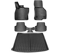 ELMASLINE 3D Tappetini Gomma e Vasca Baule per VW Passat B8 Variant a Partir de 2014 | Tappetini Auto | Vasca per il bagagliaio | Accessori Auto