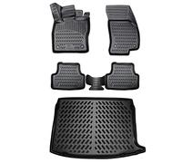 ELMASLINE 3D Tappetini Gomma e Vasca Baule per VW TAIGO 2021-2026 (Plataforma de Carga Ajustable) Plataforma de Carga Superior | Tappetini Auto | Vasca per il bagagliaio | Accessori Auto