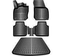 ELMASLINE 3D Tappetini Gomma e Vasca Baule per VW TAYRON a Partir de 2025 (5 plazas) | eTSI | ¡Solo Compatible con híbrido Ligero! | Tappetini Auto | Vasca per il bagagliaio | Accessori Auto