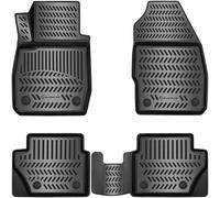Elmasline Alfombrillas de Goma 3D para Ford Fiesta Vi (2008-2017), Negro, Bordes Altos de 5 cm, Material TPE, Ajuste Personalizado