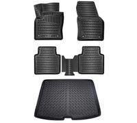 ELMASLINE Alfombrillas de Goma & Bandeja Maletero Kit para Skoda Kodiaq Ab 2016