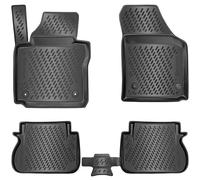 ELMASLINE Alfombrillas de Goma Kit para VW Caddy III 2004-2015 3D Diseño 5cmRand