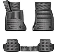 Elmasline Juego de Alfombra Coche Alfombrillas de Goma de Diseño 3D para BMW Serie 5 G30 Hybrid 2017-2024, Extra Alto Borde de 5 cm, Año de Construcción: 2017, 2018, 2019, 2020 y 2021.