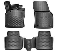 ELMASLINE Juego de alfombrillas de goma 3D para Skoda KODIAQ 2016-2023 | 1ª generación | borde alto - accesorios para alfombrillas