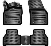 Elmasline Juego de alfombrillas de goma 3D para VW Caddy 5 (V) 2020-2026 | Borde extra alto de 5 cm - Alfombrillas