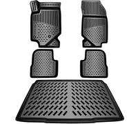 ELMASLINE Juego de Alfombrillas de Goma 3D y Bandeja de Maletero para Opel Corsa F 2019-2026 con quemadores (no Aptos para eléctricos e híbridos), Alfombrillas para Maletero