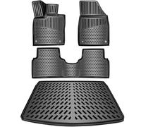 ELMASLINE Juego de alfombrillas de goma 3D y bandeja de maletero para VW ID.3 | Base de carga superior | 2020 - 2025 | Nota importante: los accesorios solo se ajustan al suelo de carga variable