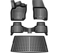 ELMASLINE Juego de Alfombrillas de Goma 3D y Protector de Cesta para VW Tiguan 3 (2023-2025) (Piso de Carga Superior) | Alfombrillas de Coche y Protector de Cesta | Accesorios de Auto