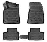 Elmasline - Juego de alfombrillas de goma de diseño 3D para Renault Clio 5 (2019-2025) | Alfombrillas de coche de goma con bordes extra altos | Accesorios para automóvil