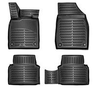 ELMASLINE Juego de alfombrillas de goma de diseño para Skoda ENYAQ iV 2020-2025 | borde extra alto | alfombrillas 3D - accesorios