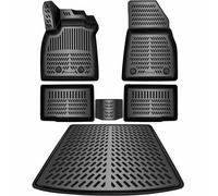 ELMASLINE Set Alfombras 3D de Goma Y Bandeja Maletero Dacia BIGSTER 2025 Negro
