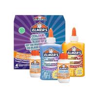 Elmer’s Kit Slime Con colores Cambiantes que cambia de color, incluido pegamento, con activador líquido mágico, activación con luz ultravioleta, 4 unidades