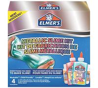 Elmer’s Kit Slime Metálico, incluido pegamento de PVA metalizado, con activador líquido mágico, 4 unidades