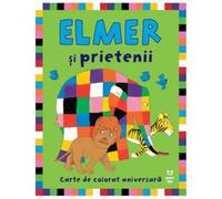 Elmer si prietenii. Carte de colorat aniversara