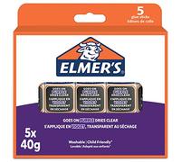 Elmer's Barras de pegamento morado que desaparece, lavable, apto para niños – 5 x 40 g