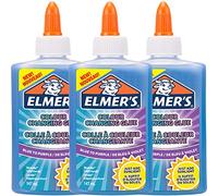 Elmer's pegamento de PVA que cambia de color, lavable, azul y morado, 147 ml, 3 unidad