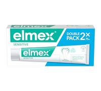Elmex Dentífrico Sensitive Whitening, blanqueador delicado, 2 x 75 ml | Formato conveniente, blanquea suavemente y elimina las manchas, con fluoruro amino para proteger los dientes sensibles