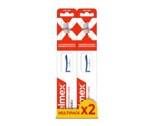 Elmex InterX Protección Caries Cepillo de Dientes Dureza Media, Limpieza Completa en los Espacios Interdentales, Cabezal Compacto para Llegar a las Zonas de Difícil Acceso, 1 unidad (Paquete de 2)