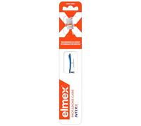 Elmex InterX Protección Caries, Cepillo de Dientes Medio, 1 Ud | Cepillo de dientes manual medio, Filamentos en X para limpieza interdental profunda, Cabezal compacto