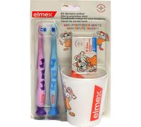 Elmex Kit Dental Niños 2 Cepillo de Dientes + 1 Pasta de Dientes + 1 Taza Oferta