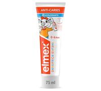 Elmex Pasta de dientes para bebés y niños pequeños, protege los dientes de leche, contra la caries, 0 colorantes, desde el primer cepillado, 0 - 6 años, 75 ml